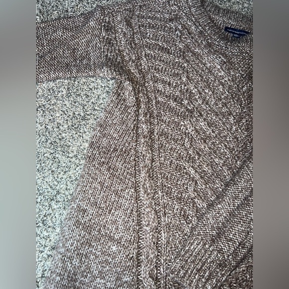 American Eagle Chunky Knit Sweater in Brown/Tan Small - Picture 6 of 13